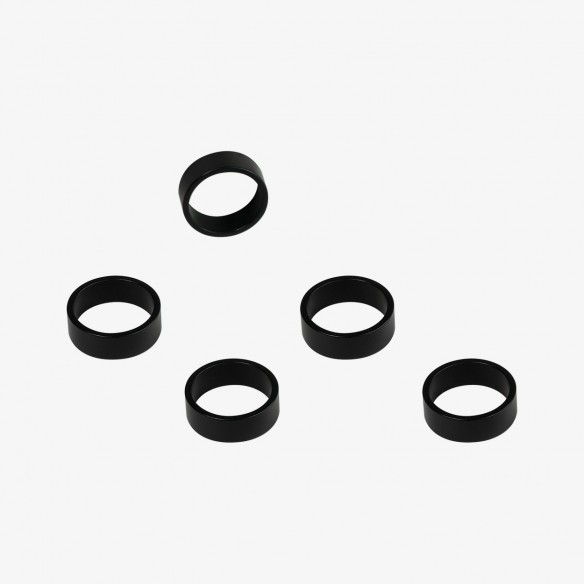 Pack 5 Separadores Aluminio 1 - 10mm Negro mate