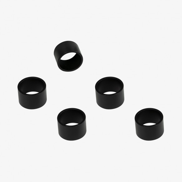 Pack 5 Separadores Aluminio 1 - 20mm Negro mate