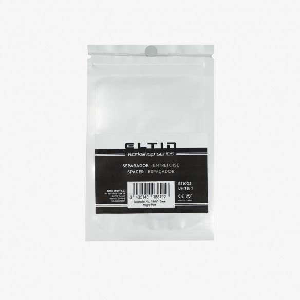 Separador Aluminio 1-1/8 - 2mm Negro mate