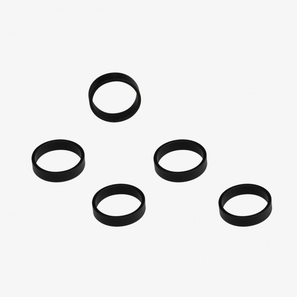 Pack 5 Separadores Aluminio 1 1-1/2 - 10mm Negro mate