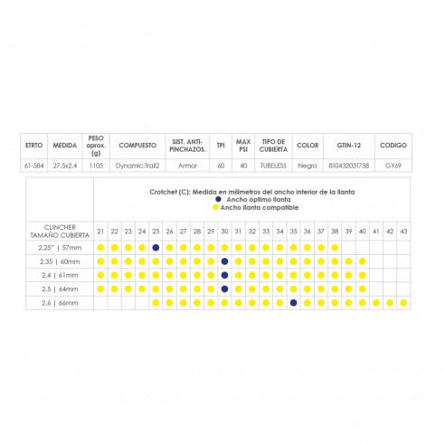 Cubierta Newton MTR Trail 27.5x2.4 TLC Neg