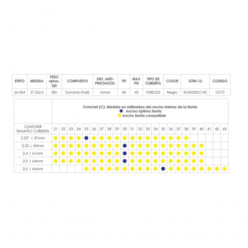 Cubierta Newton MTR Trail 27.5x2.6 TLC Neg