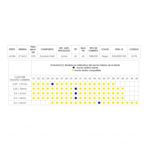 Cubierta Newton MTF Trail 27.5x2.5 TLC Neg