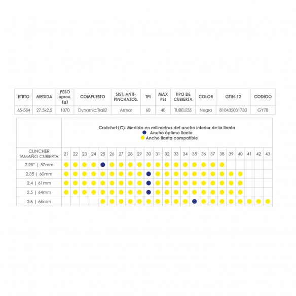 Cubierta Newton MTF Trail 27.5x2.5 TLC Neg