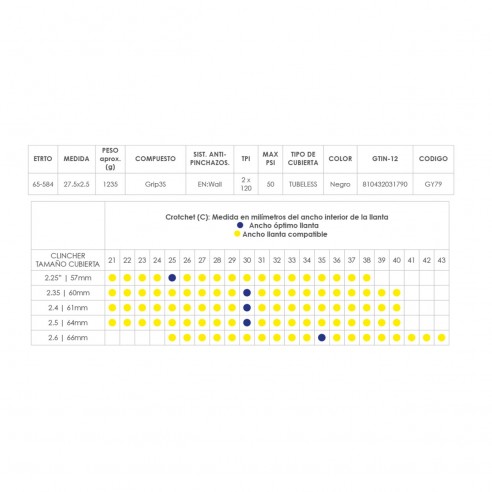 Cubierta Newton MTF Enduro 27.5x2.5 TLC Neg
