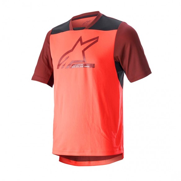Maillot Drop 6 V2 m/c Coral/Neg