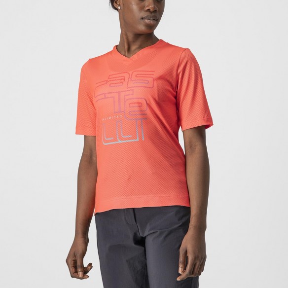 Camiseta Trail Tech W Coral Flash