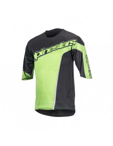 Maillot Crest manga 3/4 Neg/Vrd