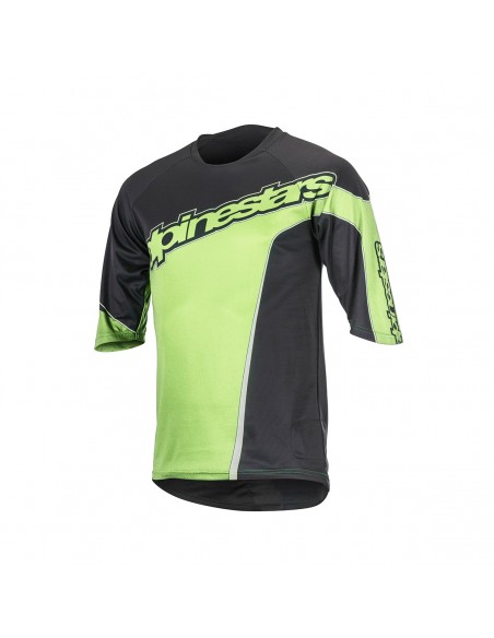 Maillot Crest manga 3/4 Neg/Vrd