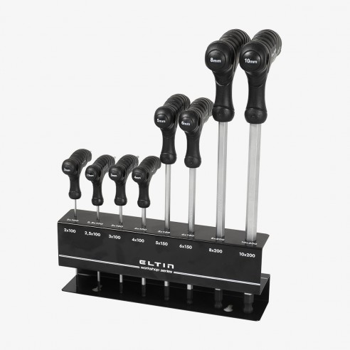 Juego de 8 llaves Allen con cabeza redondeada