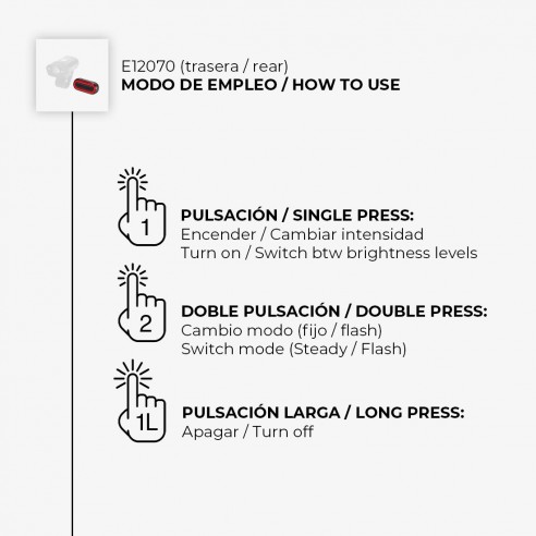 Pack luz bicicleta delantera y trasera Focus 40040Lm