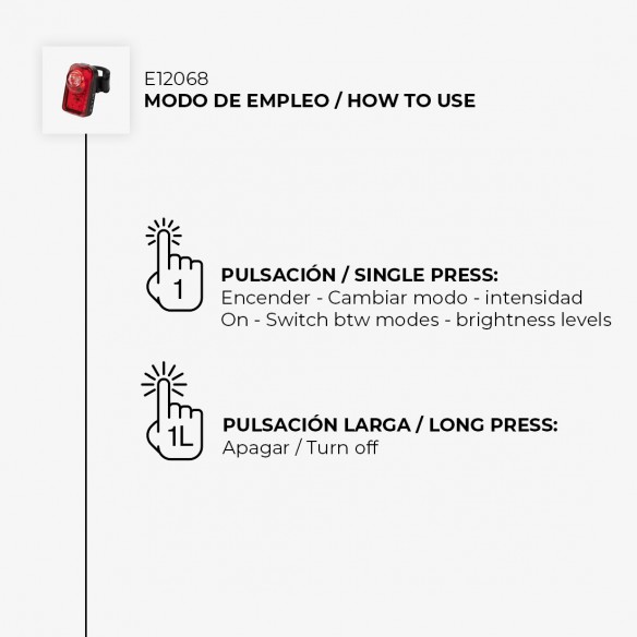 Luz trasera bicicleta Explorer 70 Lúmenes