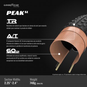 Cubierta Peak SL 29x2,25 TLR Neg 60 TPI 2