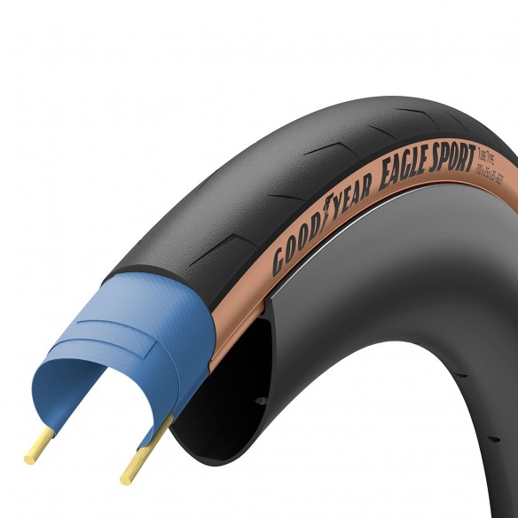 Cubierta Eagle Sport 700x25 Pleg Neg/Mrrn