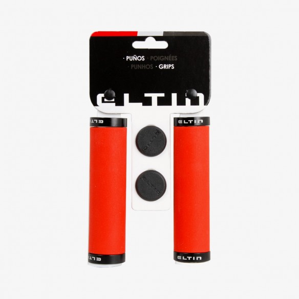 Puños Silicone Touch rojo y negro