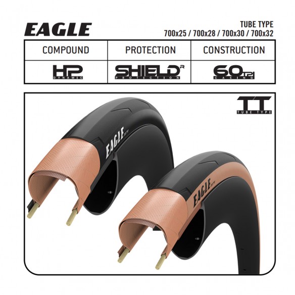 Cubierta Eagle 700x25 Pleg Neg