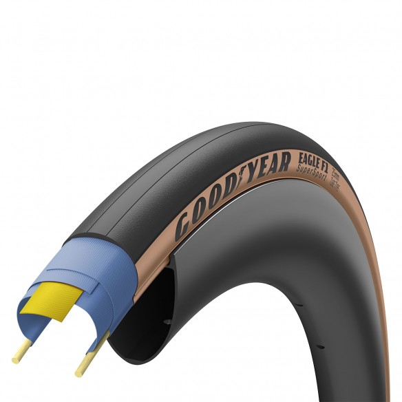 Cubierta Eagle F1 SuperSport 700x25 Pleg Neg/Mrrn