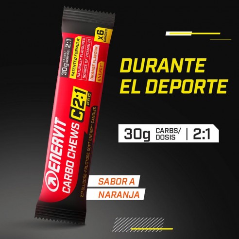 Carbo Chews Enervit C2:1 Naranja 3x34g Carbo Chews Enervit C2:1 Naranja 3x34g