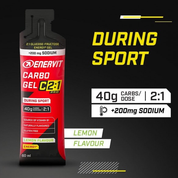 Gel Enervit C2:1 Carbo sodio Limón