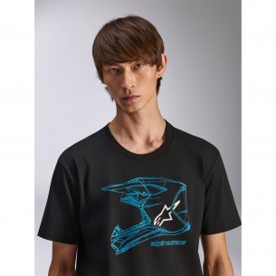 Camiseta MX Helmet CSF Neg/Az