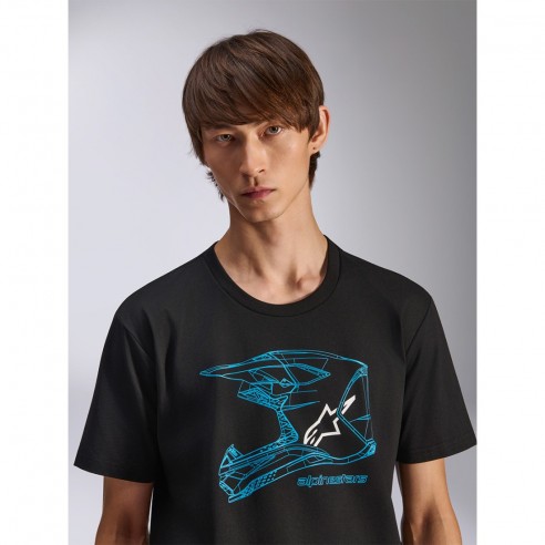 Camiseta MX Helmet CSF Neg/Az