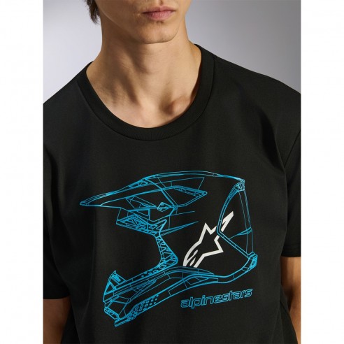 Camiseta MX Helmet CSF Neg/Az