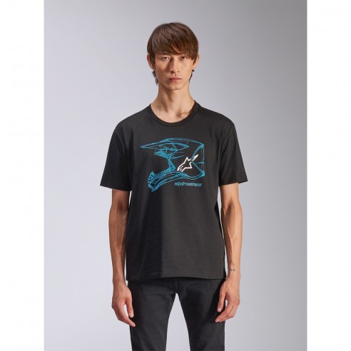 Camiseta MX Helmet CSF Neg/Az
