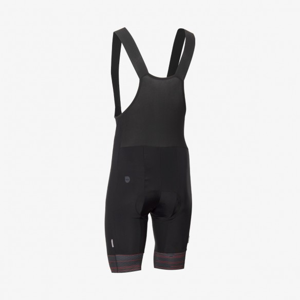 Culotte ciclismo unisex Fury negro y rojo