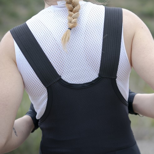 Culotte ciclismo unisex Fury negro y rojo