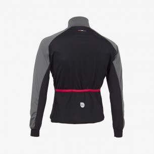 Chaqueta ciclismo unisex Malefic gris, negra y roja 2