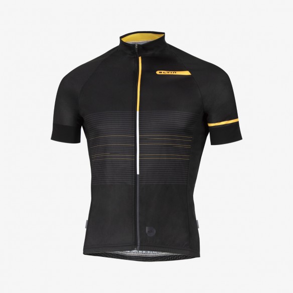 Maillot ciclismo Futurism negro y mostaza