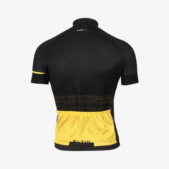 Maillot ciclismo Futurism negro y mostaza