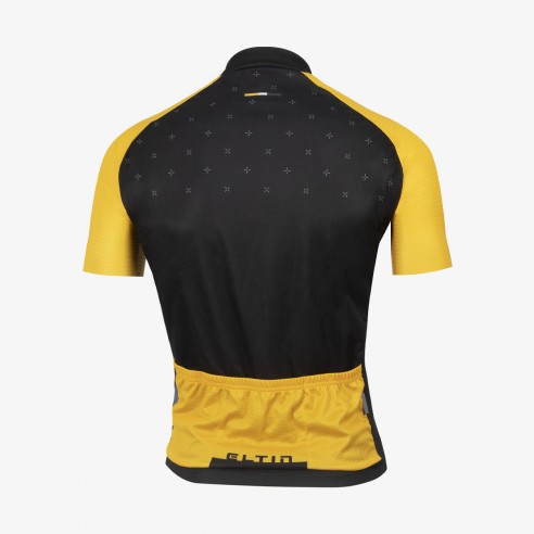 Maillot ciclismo Resistance negro y mostaza