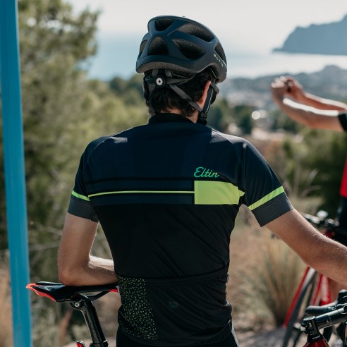 Maillot Skipper Negro/Amarillo flúor