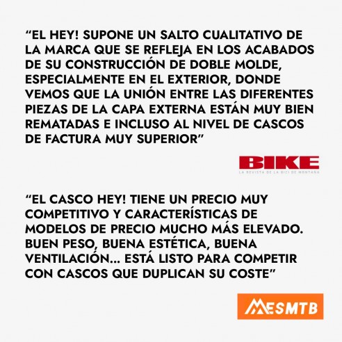 Casco MTB Hey Negro mate y blanco