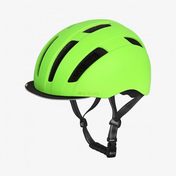 Casco de bici urbana Bliss verde flúor mate