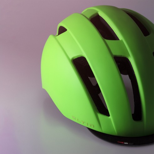 Casco de bici urbana Bliss verde flúor mate