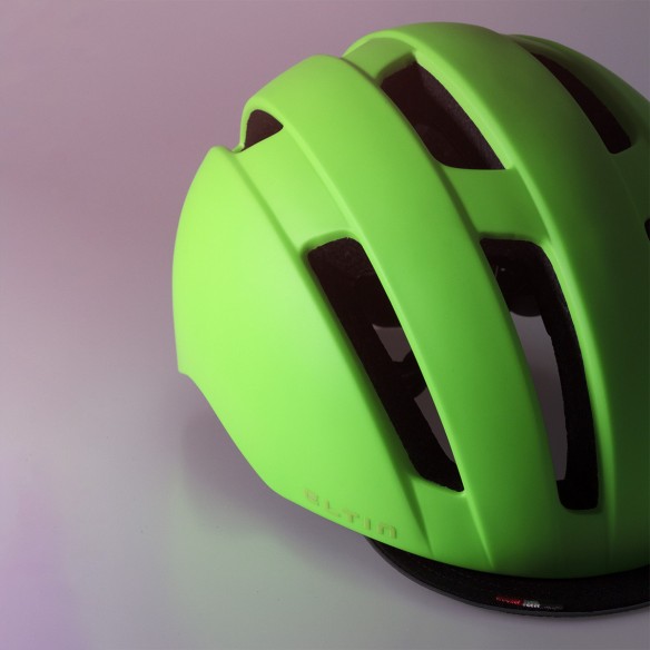Casco de bici urbana Bliss verde flúor mate