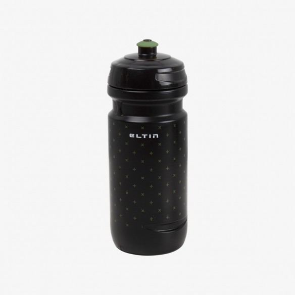 Bidón de ciclismo Eltin 600ml negro y verde oliva